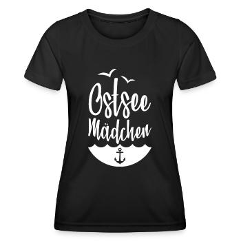 OSTSEE MÄDCHEN OSTSEEKÜSTE - Frauen Funktions-T-Shirt - Schwarz - Vorne - AI Model Female 172 light (172cm)