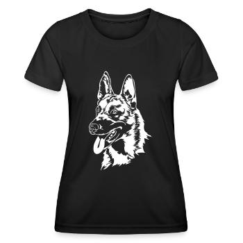 MALINOIS - Belgian Malinois Hunde Wilsigns - Frauen Funktions-T-Shirt - Schwarz - Vorne - AI Model Female 172 light (172cm)
