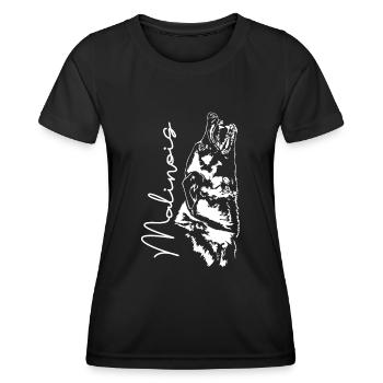 MALINOIS Dog Sports Dogs Dog Mali IGP Wilsigns - Women's Functional T-Shirt - black - Front - AI Model Female 172 light (172cm)
