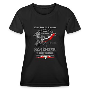 Polish Hussars - Battle of Vienna - T-shirt sport Femme - noir - Devant - AI Model Female 172 light (172cm)