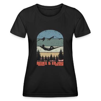 Relax & Enjoy - Women's Functional T-Shirt - black - Front - AI Model Female 172 light (172cm)