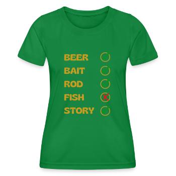 DRÔLE DE PÊCHE SANS POISSON - T-shirt sport Femme - vert - Devant - AI Model Female 172 dark (172cm)