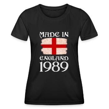 Made in England 1989 - St George's Day - English - Women's Functional T-Shirt - black - Front - AI Model Female 172 light (172cm)