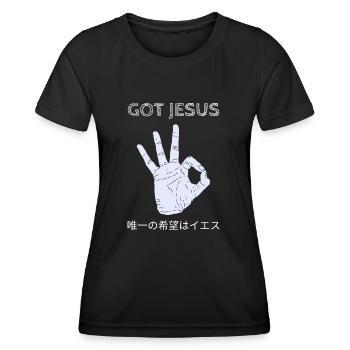 Got Jesus - Women's Functional T-Shirt - black - Front - AI Model Female 172 light (172cm)
