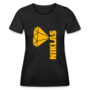 Geschenk für Niklas - Frauen Funktions-T-Shirt - Schwarz - Vorne - AI Model Female 172 light (172cm)