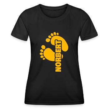 Naissance Norbert - T-shirt sport Femme - noir - Devant - AI Model Female 172 light (172cm)