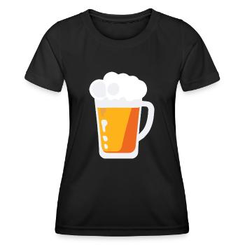Beer Flask Mug Booze Bachelor Party 1 - Women's Functional T-Shirt - black - Front - AI Model Female 172 light (172cm)