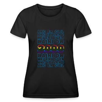 2000 2000 - Frauen Funktions-T-Shirt - Schwarz - Vorne - AI Model Female 172 light (172cm)