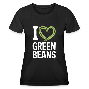 Grüne Bohnen - Frauen Funktions-T-Shirt - Schwarz - Vorne - AI Model Female 172 light (172cm)