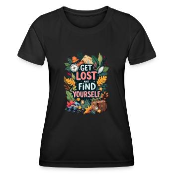Va te faire voir - T-shirt sport Femme - noir - Devant - AI Model Female 172 light (172cm)