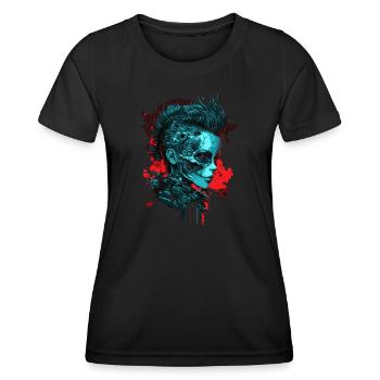 Zombie Punk Girl - Frauen Funktions-T-Shirt - Schwarz - Vorne - AI Model Female 172 light (172cm)