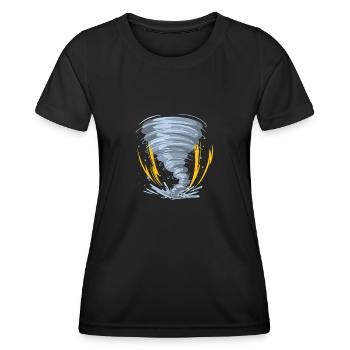 Cyclone Catastrophe naturelle Tornado Ouragan - T-shirt sport Femme - noir - Devant - AI Model Female 172 light (172cm)