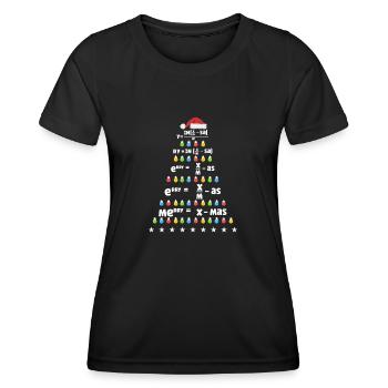 Math Arbre de Noël Math Formule Math Noël - T-shirt sport Femme - noir - Devant - AI Model Female 172 light (172cm)