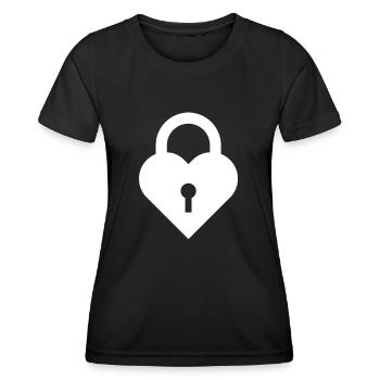 Herzschloss - Frauen Funktions-T-Shirt - Schwarz - Vorne - AI Model Female 172 light (172cm)