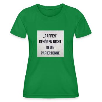 Pappen - Frauen Funktions-T-Shirt - Kelly Green - Vorne - AI Model Female 172 dark (172cm)
