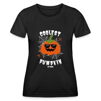 Citrouille la plus cool de tous les temps Halloween - T-shirt sport Femme - noir - Devant - AI Model Female 172 light (172cm)