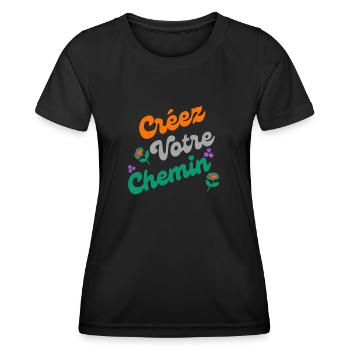 Der Weg der Kreativität - Frauen Funktions-T-Shirt - Schwarz - Vorne - AI Model Female 172 light (172cm)