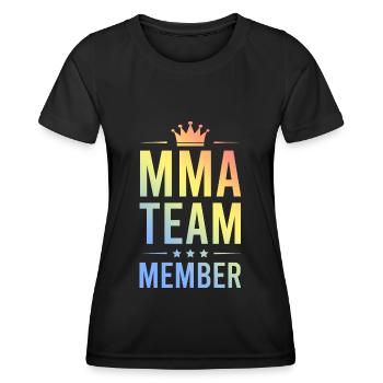 Équipe MMA Coloré - T-shirt sport Femme - noir - Devant - AI Model Female 172 light (172cm)