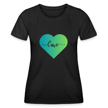 Chien Chiens Amour du chien - T-shirt sport Femme - noir - Devant - AI Model Female 172 light (172cm)