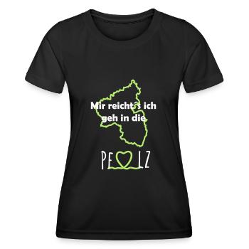 Mir reichts ich geh in die Pfalz - Frauen Funktions-T-Shirt - Schwarz - Vorne - AI Model Female 172 light (172cm)
