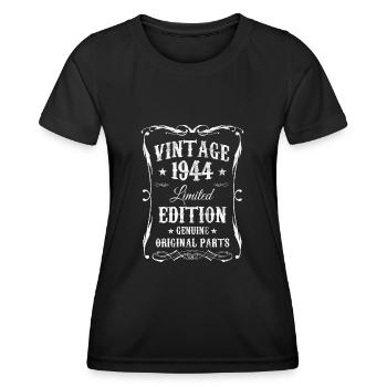 Birthday Vintage 1944 Limited Edition Genuine - Women's Functional T-Shirt - black - Front - AI Model Female 172 light (172cm)
