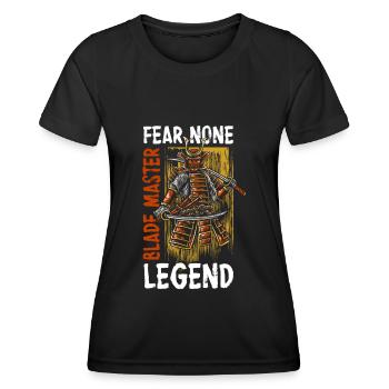 Krieger Kendo Geek Fechten - Frauen Funktions-T-Shirt - Schwarz - Vorne - AI Model Female 172 light (172cm)