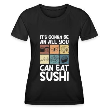Buffet Theke Selbstbedienung Feinschmecker - Frauen Funktions-T-Shirt - Schwarz - Vorne - AI Model Female 172 light (172cm)