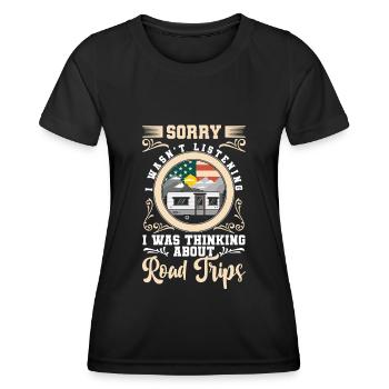 Abenteuer Ausflug Erlebnis Freiheit - Frauen Funktions-T-Shirt - Schwarz - Vorne - AI Model Female 172 light (172cm)