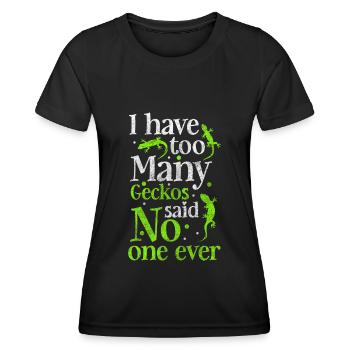 Reptilie Tropisch Terrarium Eidechsenliebhaber - Frauen Funktions-T-Shirt - Schwarz - Vorne - AI Model Female 172 light (172cm)