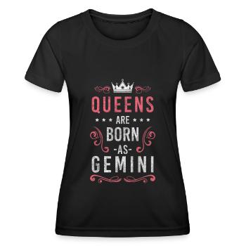 Zwillinge Astrologie Konstellation - Frauen Funktions-T-Shirt - Schwarz - Vorne - AI Model Female 172 light (172cm)