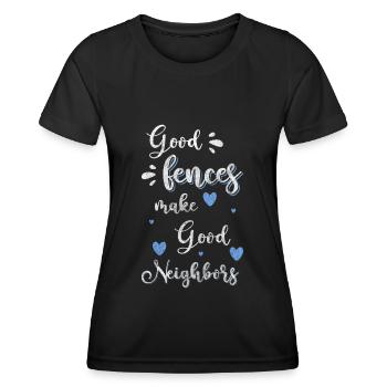 Nachbarschaft Humor - Frauen Funktions-T-Shirt - Schwarz - Vorne - AI Model Female 172 light (172cm)