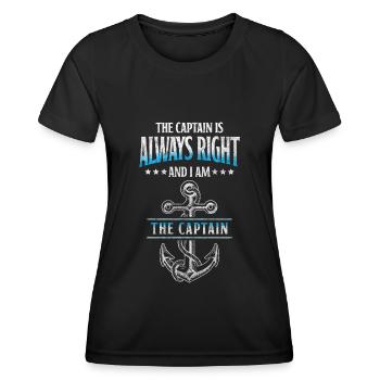 Segelschiff Schifffahrt Segler Urlaub - Frauen Funktions-T-Shirt - Schwarz - Vorne - AI Model Female 172 light (172cm)