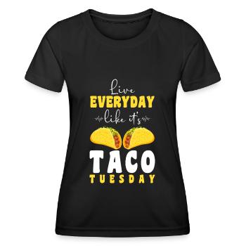 Le gourmet mexicain Sombrero Burrito - T-shirt sport Femme - noir - Devant - AI Model Female 172 light (172cm)