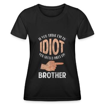 L’humour noir provoque des collègues - T-shirt sport Femme - noir - Devant - AI Model Female 172 light (172cm)