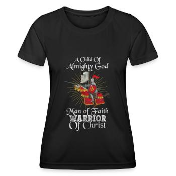 Knight Kingdom Chevaliers Templiers - T-shirt sport Femme - noir - Devant - AI Model Female 172 light (172cm)
