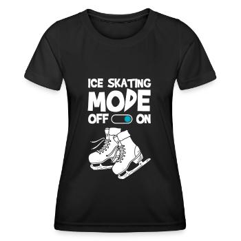 Eislaufen Kunst Hobby Eisbahn - Frauen Funktions-T-Shirt - Schwarz - Vorne - AI Model Female 172 light (172cm)