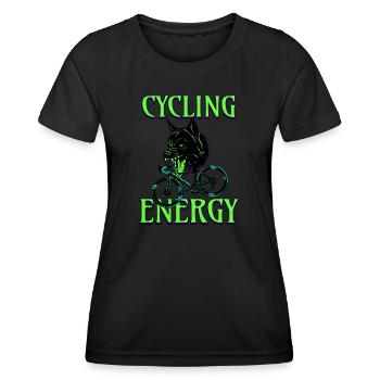 Cycling energy - Women's Functional T-Shirt - black - Front - AI Model Female 172 light (172cm)
