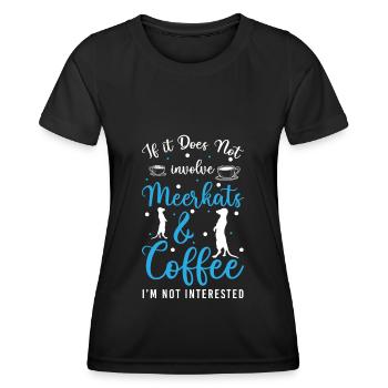 Erdmännchen Tiere Fels - Frauen Funktions-T-Shirt - Schwarz - Vorne - AI Model Female 172 light (172cm)
