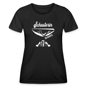 Schusterin Rente Rentnerin Schusterinnen Ruhestand - Frauen Funktions-T-Shirt - Schwarz - Vorne - AI Model Female 172 light (172cm)