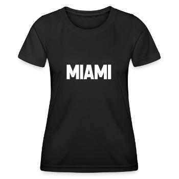 Miami - T-shirt sport Femme - noir - Devant - AI Model Female 172 light (172cm)