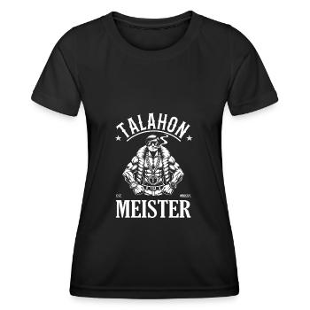 Talahon Meister – Humorvolles Archetyp-Design - Frauen Funktions-T-Shirt - Schwarz - Vorne - AI Model Female 172 light (172cm)