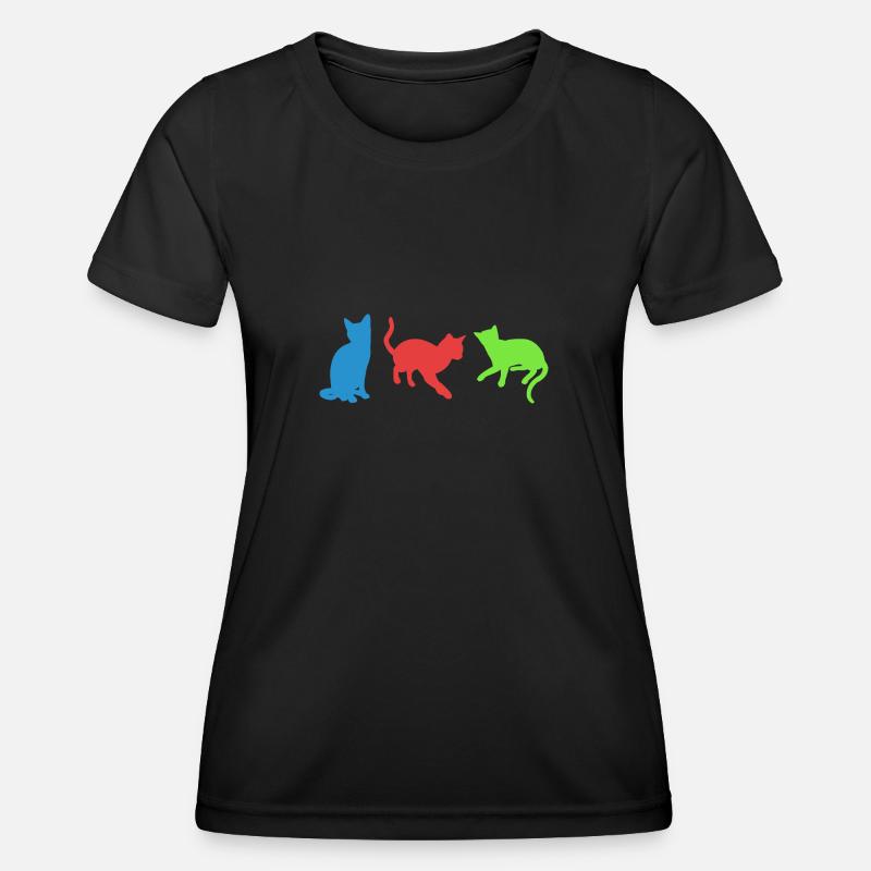 cats - Women's Functional T-Shirt - black