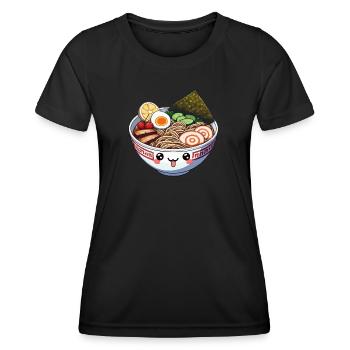 Bol de ramen - T-shirt sport Femme - noir - Devant - AI Model Female 172 light (172cm)