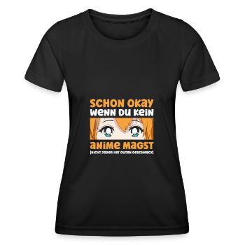 Anime Manga Otaku Kawaii Anime Girl - Frauen Funktions-T-Shirt - Schwarz - Vorne - AI Model Female 172 light (172cm)