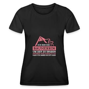 Bauherrin Hausbau Geschenk - Frauen Funktions-T-Shirt - Schwarz - Vorne - AI Model Female 172 light (172cm)
