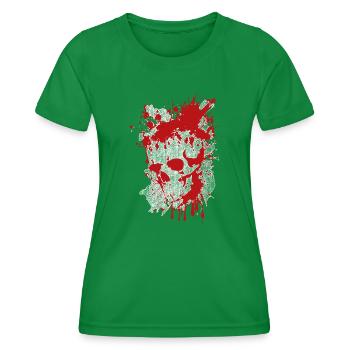 Éclabousser le crâne sanglant - T-shirt sport Femme - vert - Devant - AI Model Female 172 dark (172cm)