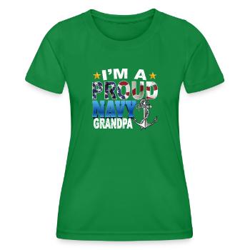 Fier grand-père de la marine - Stolzer Navy Opa - T-shirt sport Femme - vert - Devant - AI Model Female 172 dark (172cm)