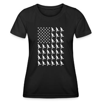 Sport Us Flag Airsoft - Women's Functional T-Shirt - black - Front - AI Model Female 172 light (172cm)