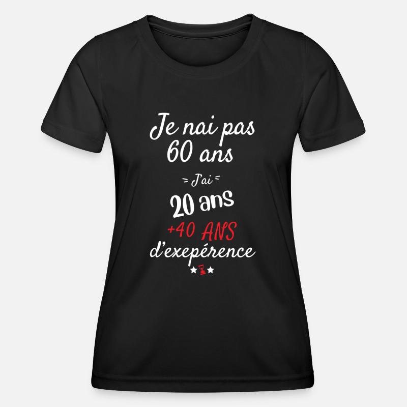 I don't have a 60 birthday present - Women's Functional T-Shirt - black