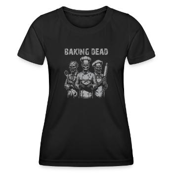 Baking Dead - backende Zombies - Frauen Funktions-T-Shirt - Schwarz - Vorne - AI Model Female 172 light (172cm)